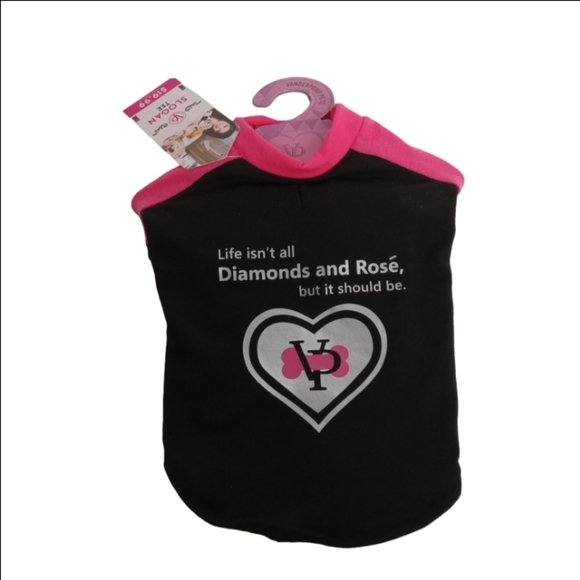 VANDERPUMP PETS Other - VANDERPUMP PETS SLOGAN TEE‎ SIZE XS PINK AND BLK. NWT